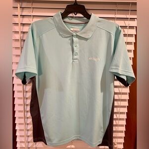 Columbia Green/Gray Sun Protection Fishing Polo Size XL